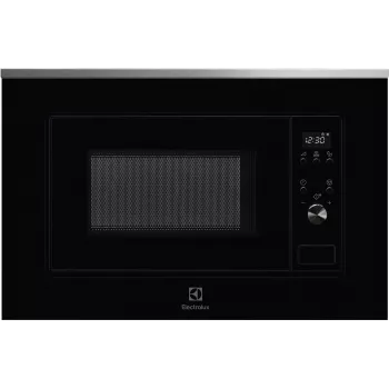 Solo mikrobangų krosnelė Electrolux LMS2203EMX — 700 W, 20 L, nerūdijantis plienas/juoda, įmontuojama (56×35×38 cm)