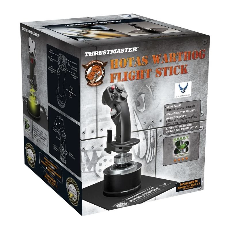 „Thrustmaster HOTAS Warthog“ skrydžio vairalazdė juoda USB 2.0 vairalazdė, skirta kompiuteriui