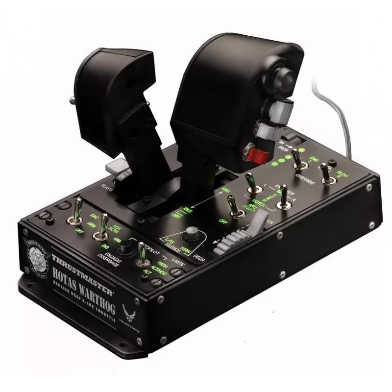 Thrustmaster HOTAS Warthog dvigubi droseliai, juodi, USB, skrydžio simuliatorius, PC