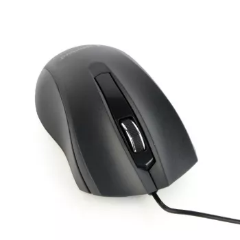Laidinė abiem rankoms tinkama optinė pelė Gembird MUS-3B-01 — USB Type-A, 1000 DPI, 3 mygtukai, juoda