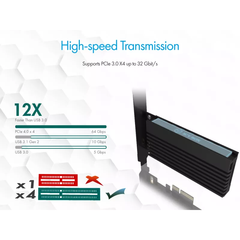ICY BOX IB-PCI214M2-HSL sąsajos kortelės / adapteris Vidinis M.2