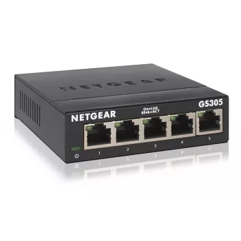 NETGEAR GS305 Nevaldomas L2 Gigabit Ethernet (10/100/1000) Juodas
