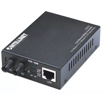 Intellinet Fast Ethernet Media Converter, 10/100Base-Tx į 100Base-Fx (ST) kelių režimų, 2 km (1,24 mylios)
