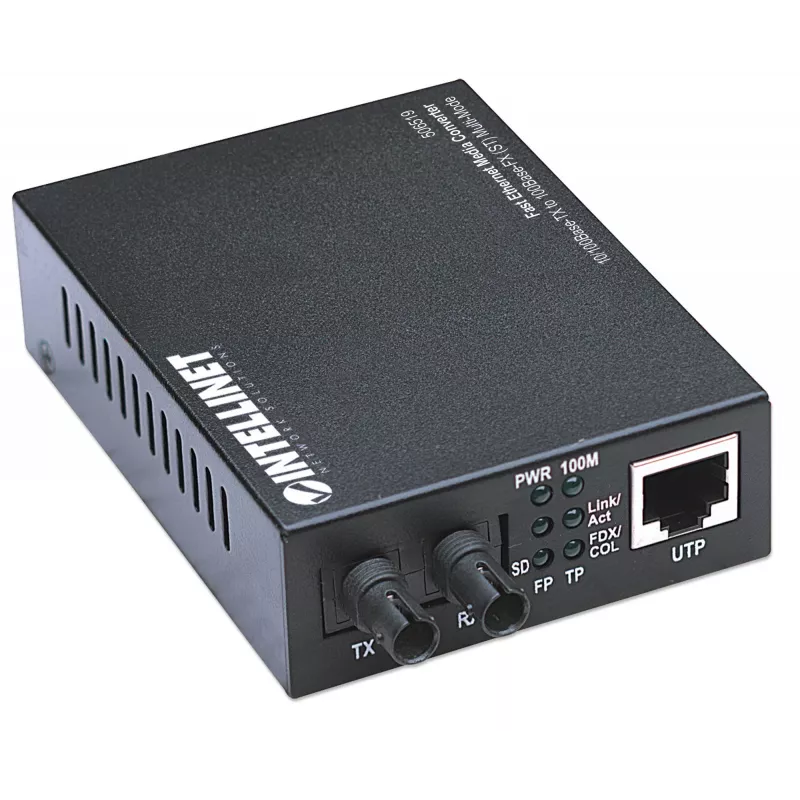 Intellinet Fast Ethernet Media Converter, 10/100Base-Tx į 100Base-Fx (ST) kelių režimų, 2 km (1,24 mylios)