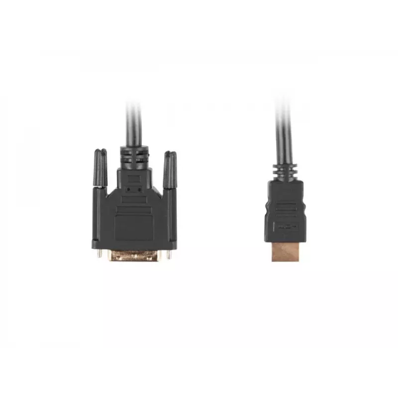 Vaizdo kabelio adapteris LANBERG HDMI A tipo (kištukas) į DVI-D (kištukas), 1,8 m, juodas, maks. raiška 1920x1200