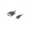 LANBERG Hdmi(m)->DVI-d(m)(24+1) kabelis Dual Link With Gold-plated 4k Jungtys - 3m Juoda