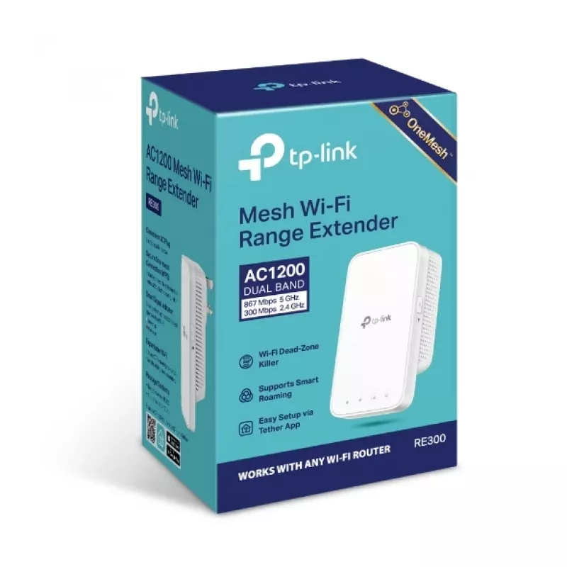 Tinklo kartotuvas TP-Link AC1200 Mesh Wi-Fi diapazono plėtiklis