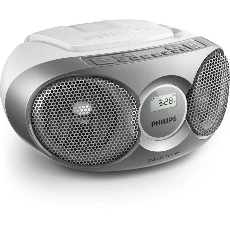 Philips AZ215S/12 nešiojamoji stereo sistema 3 W FM Sidabrinė