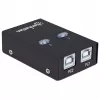 USB dalijimosi jungiklis MANHATTAN 162005, USB 2.0 Type-B, 2 prievadai, 480 Mbps, 1,5 m laidas, baltas