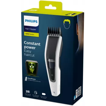 Philips 5000 serijos HC5610/15 plaukų kirpimo mašinėlė / barzdaskutė, juoda, balta 28 Nikelio-metalo hidridas (NiMH)