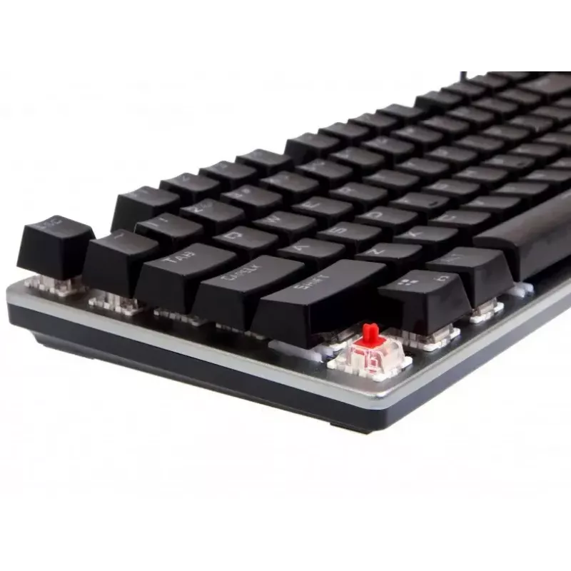 Laidinė mechaninė žaidimų klaviatūra IBOX AURORA K-4 — QWERTY, 108 klavišai, reguliuojamas LED foninis apšvietimas, atspari vandeniui, USB, 1,6 m laidas