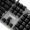 Laidinė mechaninė žaidimų klaviatūra IBOX AURORA K-4 — QWERTY, 108 klavišai, reguliuojamas LED foninis apšvietimas, atspari vandeniui, USB, 1,6 m laidas