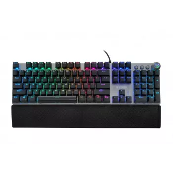 Laidinė mechaninė žaidimų klaviatūra IBOX AURORA K-4 — QWERTY, 108 klavišai, reguliuojamas LED foninis apšvietimas, atspari vandeniui, USB, 1,6 m laidas