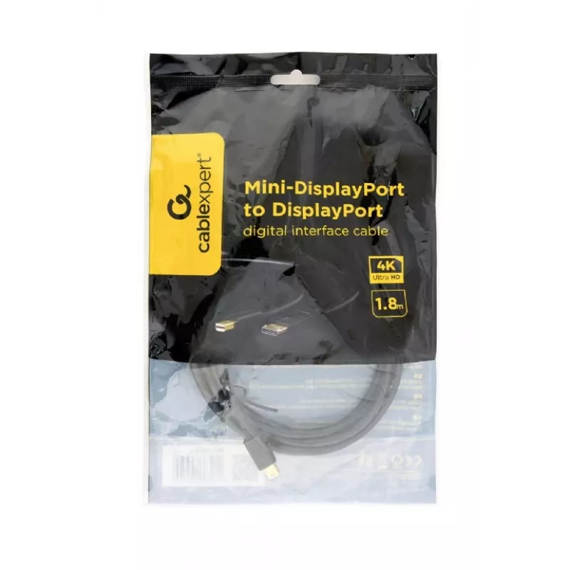 GEMBIRD Mini DisplayPort į DisplayPort skaitmeninės sąsajos laidas 2,0 m - juodas