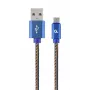 GEMBIRD Premium Jeans (džinsinio) Micro-USB laidas su metalinėmis jungtimis, 2 m, mėlynas