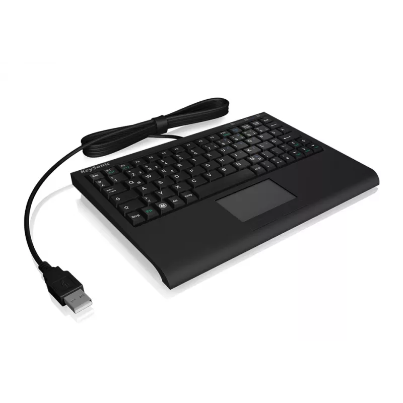 KeySonic ACK-3410 (US) klaviatūra, skirta biurui, USB, JAV anglų k., juoda