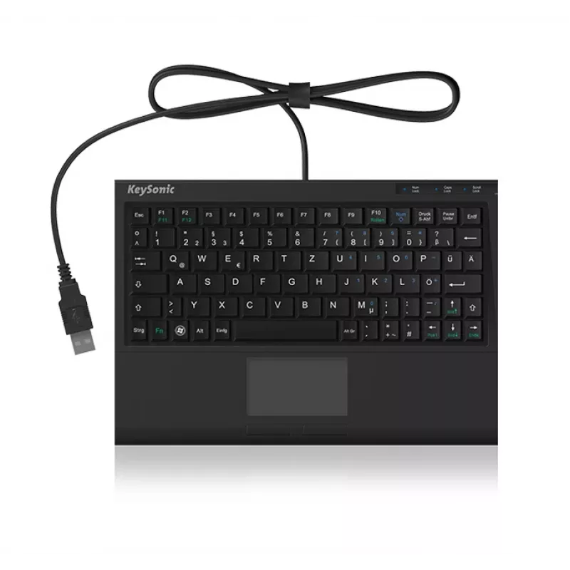 KeySonic ACK-3410 (US) klaviatūra, skirta biurui, USB, JAV anglų k., juoda