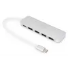 DIGITUS USB-C HUB 4-Port PD 4x USB 3.0, 1x PD Charging, Pilka