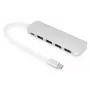 DIGITUS USB-C HUB 4-Port PD 4x USB 3.0, 1x PD Charging, Pilka