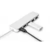 DIGITUS USB-C HUB 4-Port PD 4x USB 3.0, 1x PD Charging, Pilka