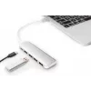 DIGITUS USB-C HUB 4-Port PD 4x USB 3.0, 1x PD Charging, Pilka