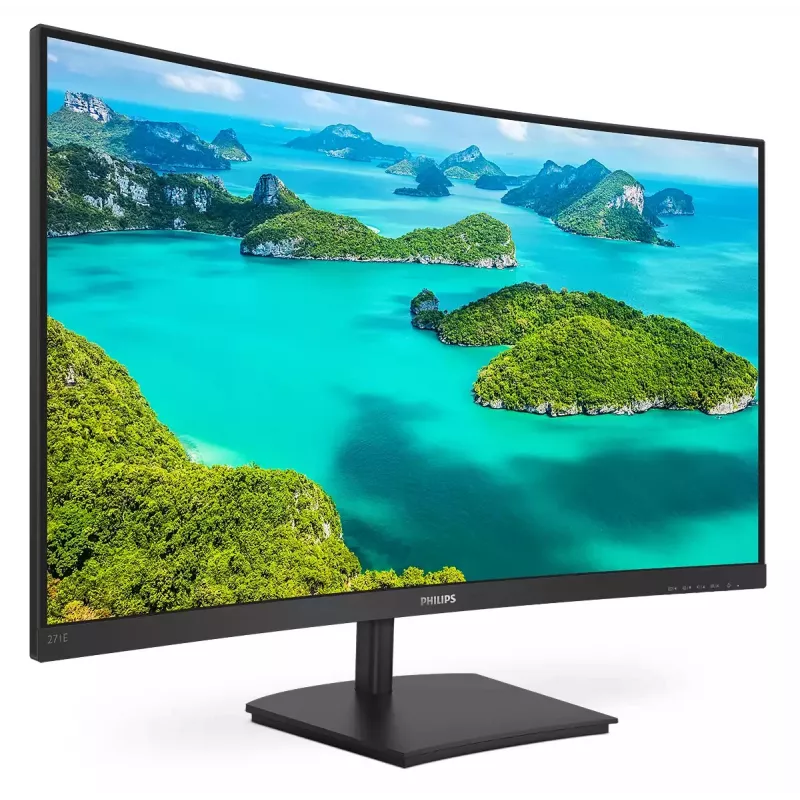 Philips E Line 271E1SCA/00 kompiuterio monitorius 68.6 cm (27 col.) 1920 x 1080 pikselių Full HD LCD juodas