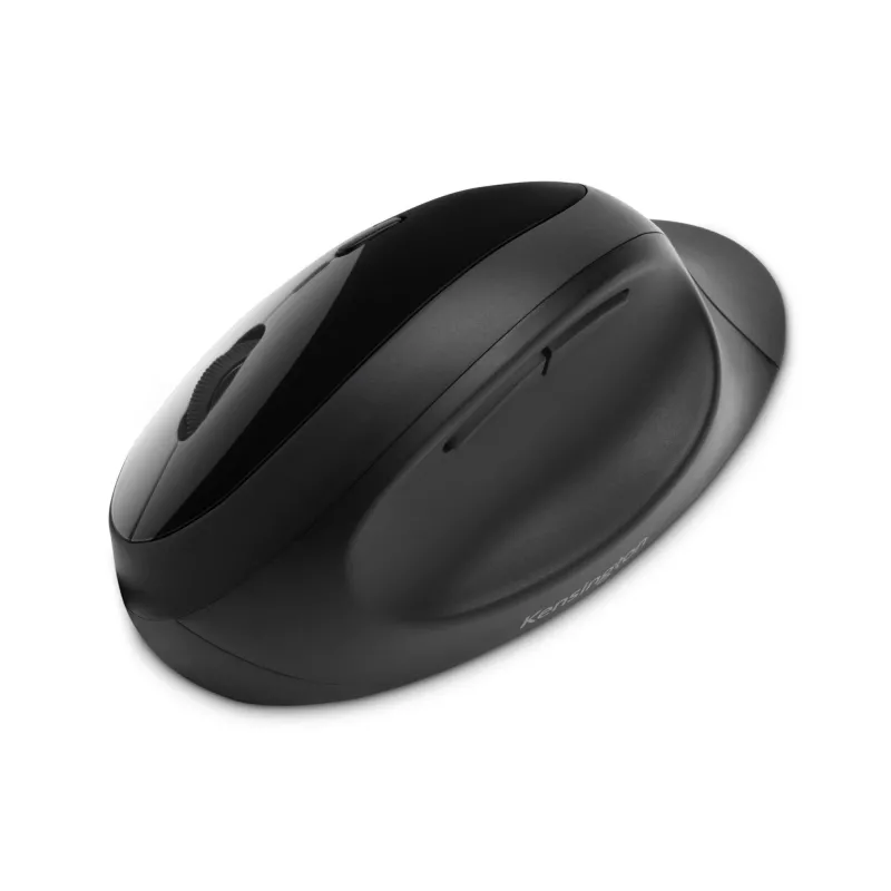 Kensington Pro Fit Ergo belaidė pelė – juoda, dešinei rankai, RF belaidis + Bluetooth, 1600 DPI, juoda