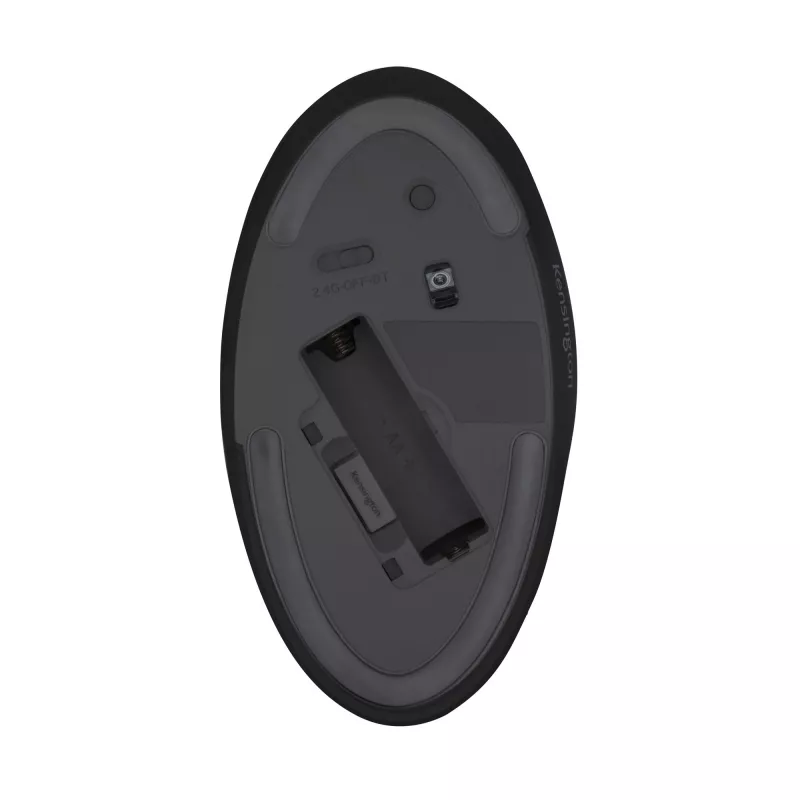 Kensington Pro Fit Ergo belaidė pelė – juoda, dešinei rankai, RF belaidis + Bluetooth, 1600 DPI, juoda