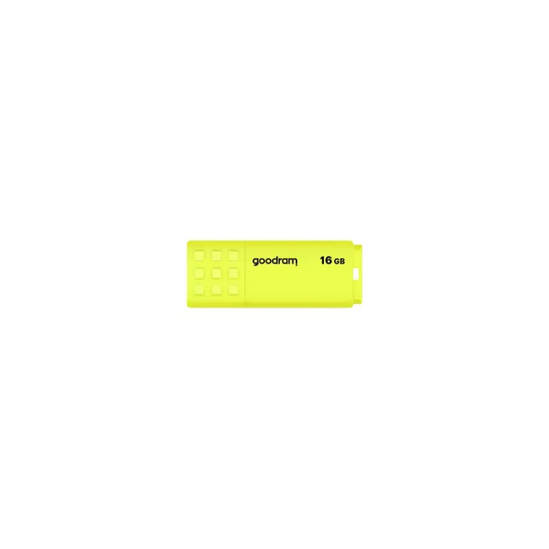 USB atmintukas GOODRAM UME2 16 GB, USB 2.0 Type-A, geltonas, 51×21 mm