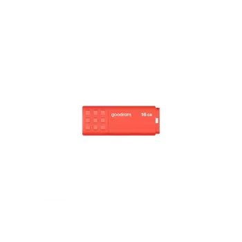 USB atmintukas GOODRAM UME3 16 GB USB Type-A 3.2 Gen 1 (oranžinė), 60/20 MB/s, bekepurėlis plastikinis korpusas