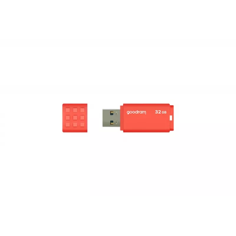 USB atmintukas GOODRAM UME3 32GB USB Type-A 3.2 Gen 1, oranžinis, 59,6×20,6×9,2 mm