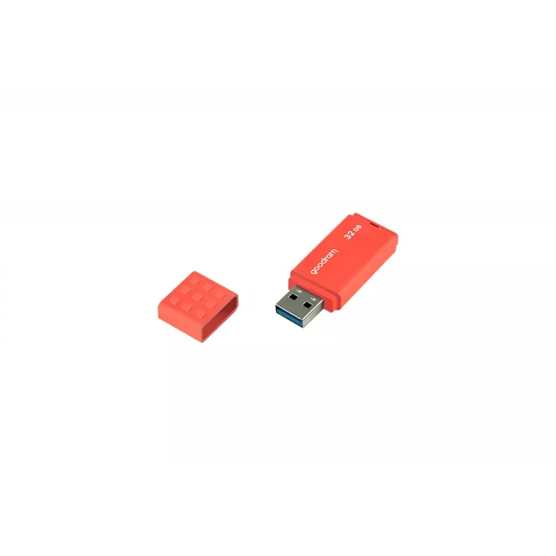 USB atmintukas GOODRAM UME3 32GB USB Type-A 3.2 Gen 1, oranžinis, 59,6×20,6×9,2 mm