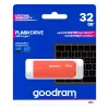 USB atmintukas GOODRAM UME3 32GB USB Type-A 3.2 Gen 1, oranžinis, 59,6×20,6×9,2 mm