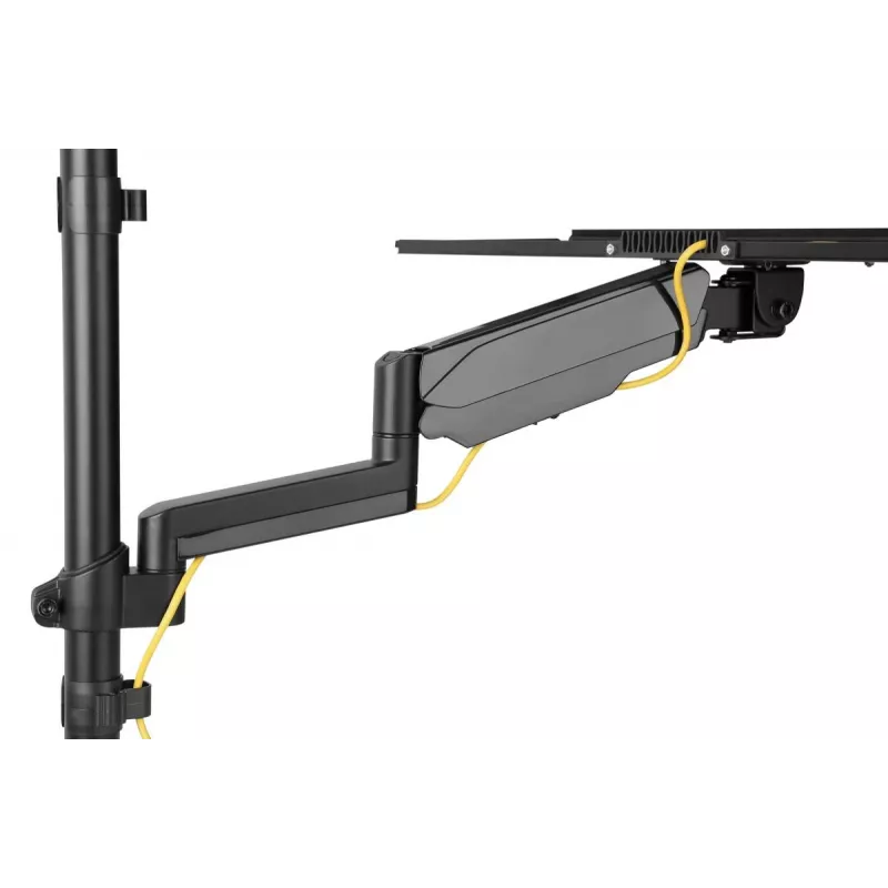 DIGITUS sėdimos-stovimos darbo vietos sieninė tvirtinimo sistema vienam monitoriui, juoda, maks. apkrova: 1–8 kg, maks. ekrano dydis: 17–32 colių