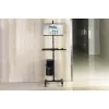 DIGITUS mobili darbo vieta (monitoriaus laikiklis, kompiuterio laikiklis) maks. 8 kg apkrova, 32 colių ekranas – juoda
