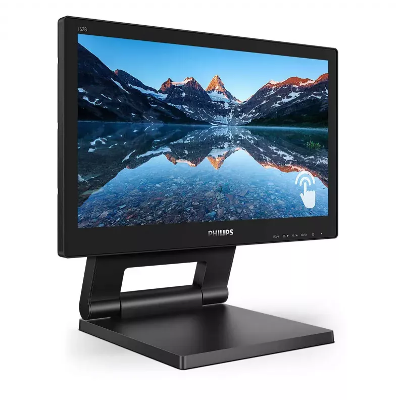 Philips 162B9T/00 kompiuterio monitorius 39,6 cm (15,6 col.) 1366 x 768 pikselių HD LCD jutiklinis ekranas Juoda