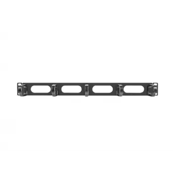 Kabelių tvarkymo skydelis LANBERG AK-1205-B, 1U metalinis, 19 colių (482,6 mm) pločio, 80 mm gylio, juodas