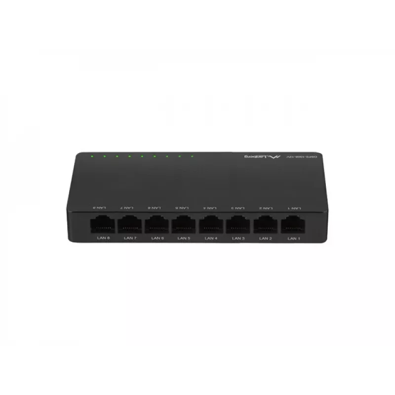 LANBERG Switch Dsp2-1008-12v 8x 1gb/s Nevaldomas Gigabit Ethernet darbalaukio 12v