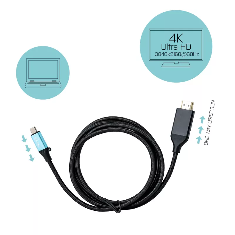 i-tec USB-C HDMI kabelio adapteris 4K / 60 Hz 200 cm