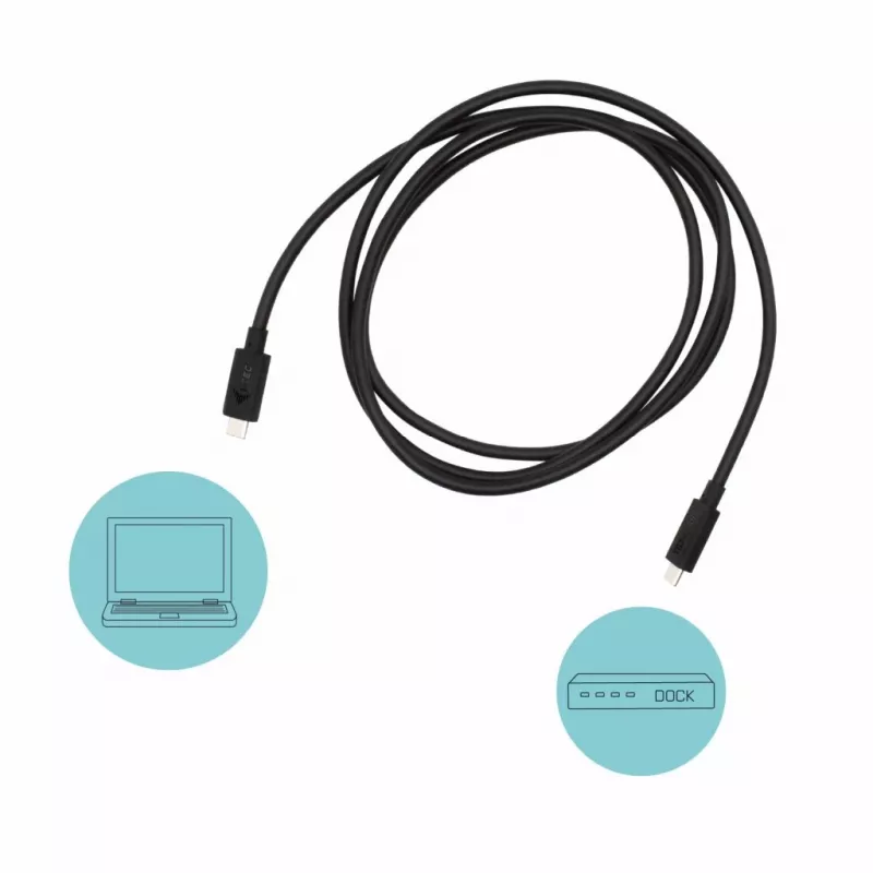i-tec Thunderbolt 3 – Klasės kabelis, 40 Gbps, 100 W maitinimo tiekimas, suderinama su USB-C, 150 cm