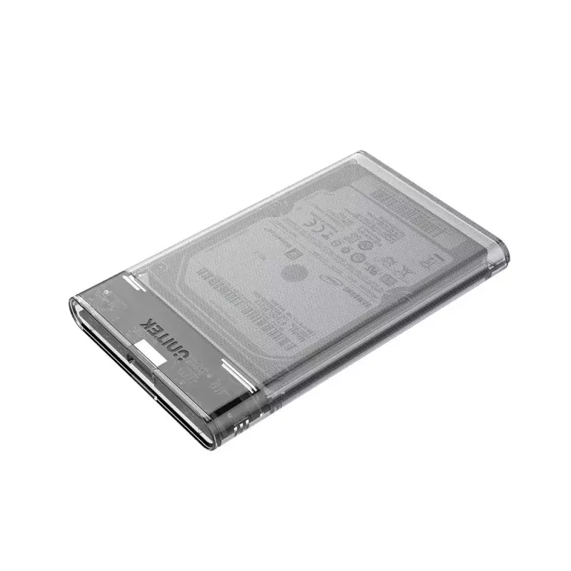 Unitek HDD/SSD dėklas S1103A Skaidrus 2,5 colio SATA III diskams, USB 3.1 Gen 1 (Micro-USB B)