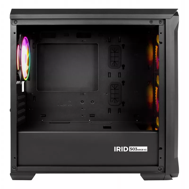 GENESIS Irid 503 ARGB Micro Tower Black, Transparent