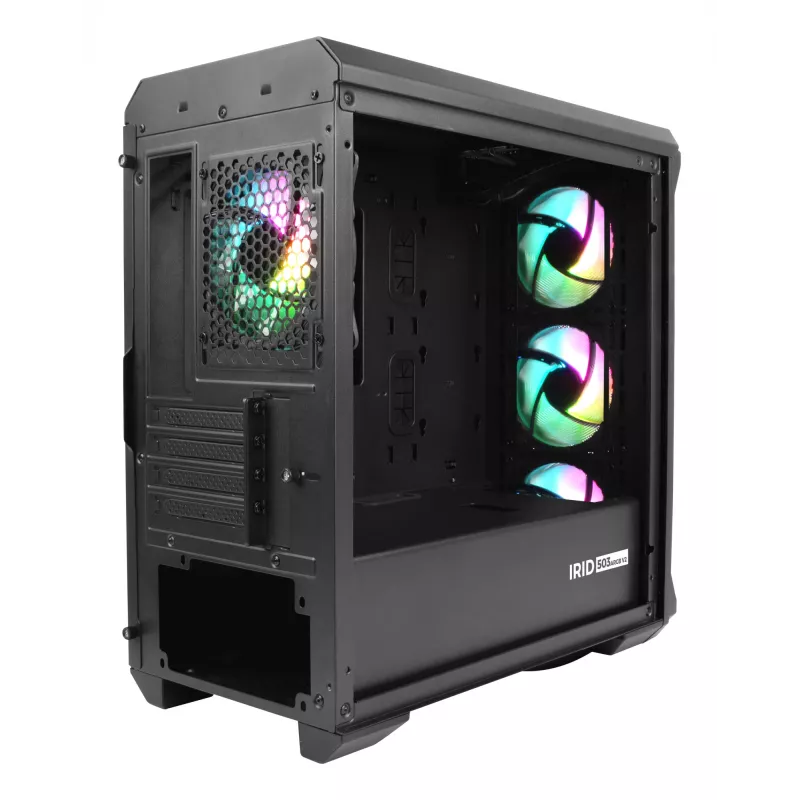 GENESIS Irid 503 ARGB Micro Tower Black, Transparent
