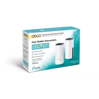 TP-Link AC1200 + AV1000 viso namo hibridinė „Mesh“ Wi-Fi sistema, 2 vnt. rinkinys