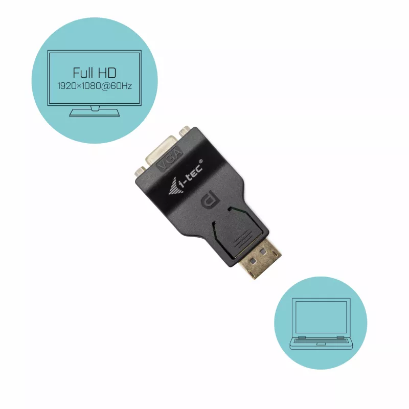 Adapteris DisplayPort į VGA i-tec DP2VGAADA