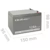 UPS baterija QOLTEC 53049, VRLA AGM 12 V 12 Ah, pilka, 150×98×95 mm