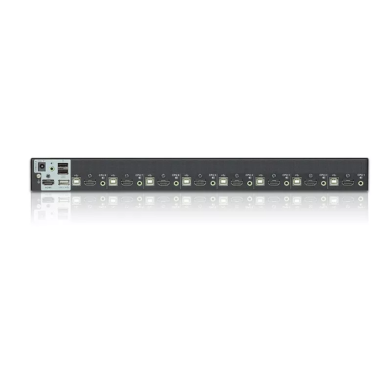 ATEN 8 prievadų USB - HDMI KVM jungiklis su USB periferiniu prievadu, 1920 x 1200 pikselių, WUXGA, 8,56 W, juodas