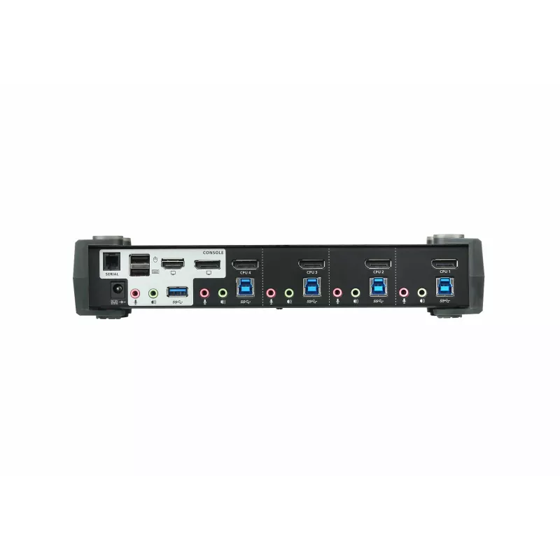 ATEN 4 prievadų USB 3.0 4K DisplayPort MST KVMP jungiklis, 4096 x 2160 pikselių, 4K Ultra HD, 4,89 W, juodas