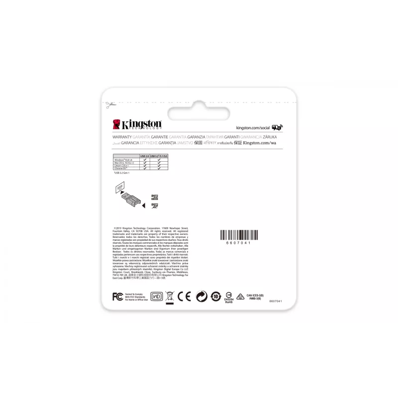 Kingston Technology MobileLite Plus kortelių skaitytuvas USB 3.2 Gen 1 (3.1 Gen 1) Type-A juodas
