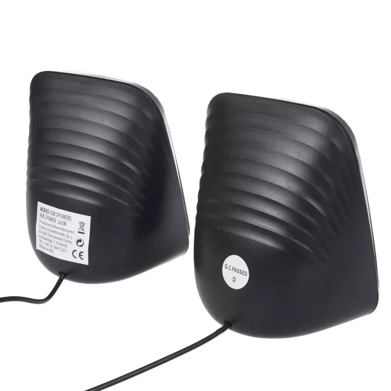 Garsiakalbis Audiocore AC835 laidinis 2.0 6 W USB juodos spalvos staliniai garsiakalbiai